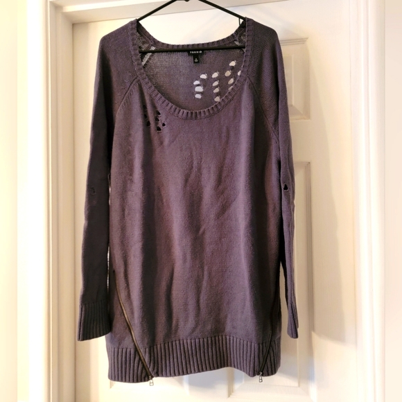 Torrid Distressed Sweater - Picture 1 of 5